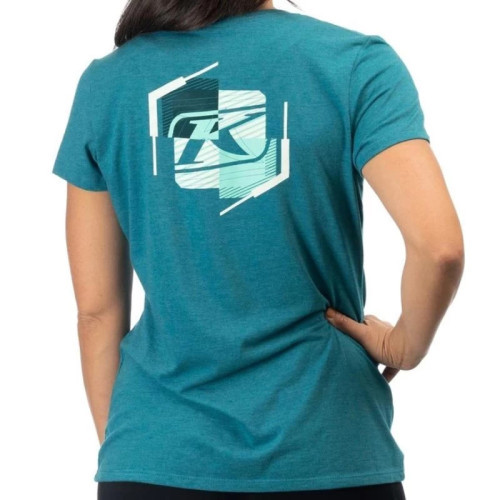 K Shield Crest Tri-blend Tee Heathered Teal - Electric Green