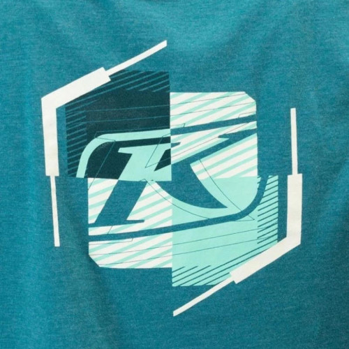 K Shield Crest Tri-blend Tee Heathered Teal - Electric Green