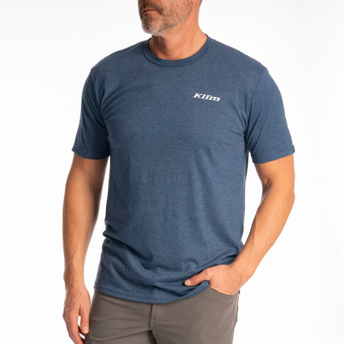 Winter Vortex Tri-blend Tee Heathered Neptune - Saffron