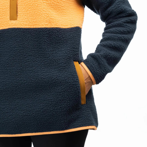 High Pile Mountain Fleece Pullover Dress Blues - Mock Orange