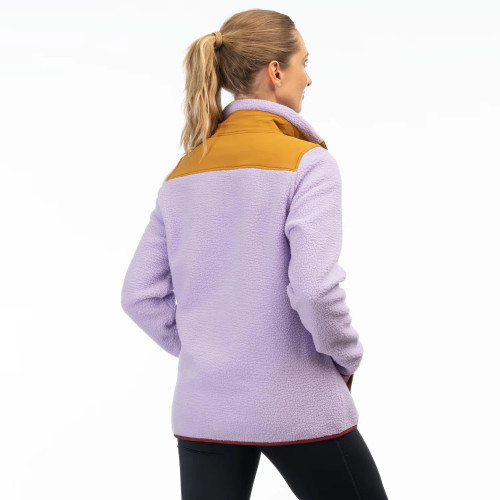 High Pile Mountain Fleece Pullover Lavender Heist - Cabernet