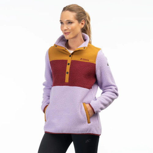 High Pile Mountain Fleece Pullover Lavender Heist - Cabernet