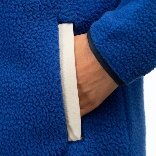 High Pile Mountain Fleece Pullover Mazarine Blue - Dress Blues
