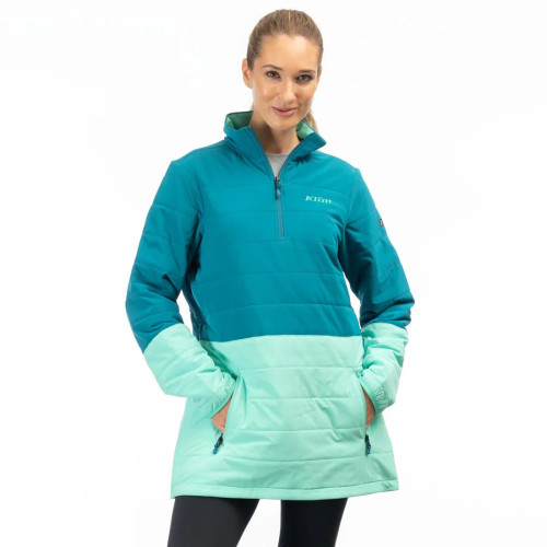 Soteria Insulated Pullover Deep Lagoon - Electric Green