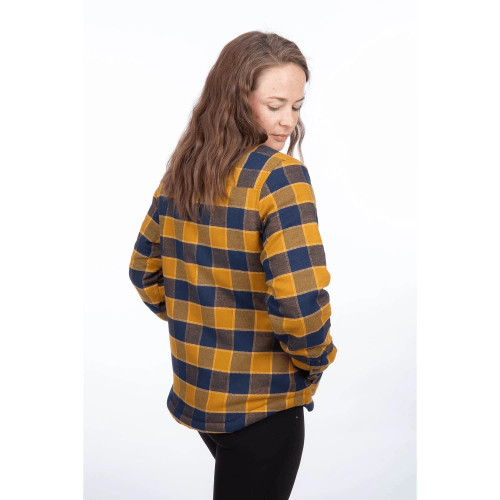 Clouds Rest Fleece Lined Flannel Shirt Golden Brown - Dress Blues