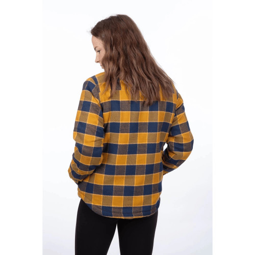 Clouds Rest Fleece Lined Flannel Shirt Golden Brown - Dress Blues
