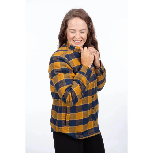 Clouds Rest Fleece Lined Flannel Shirt Golden Brown - Dress Blues
