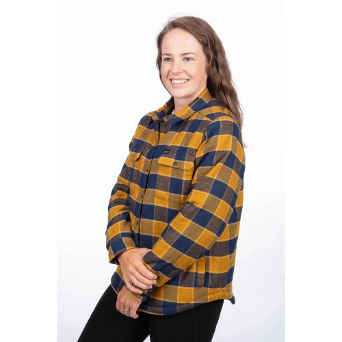 Clouds Rest Fleece Lined Flannel Shirt Golden Brown - Dress Blues