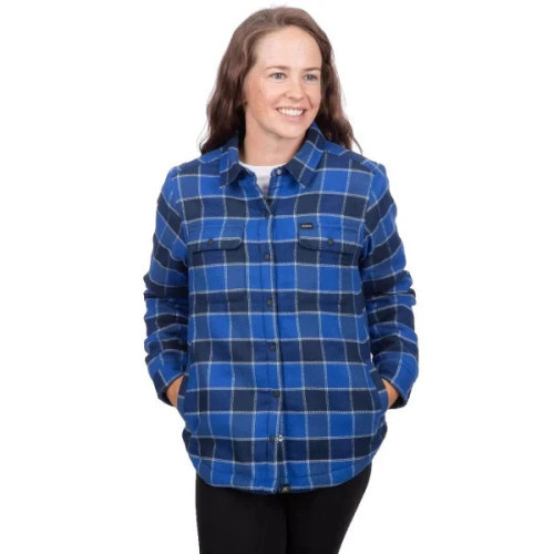 Clouds Rest Fleece Lined Flannel Shirt Mazarine Blue - Dress Blues