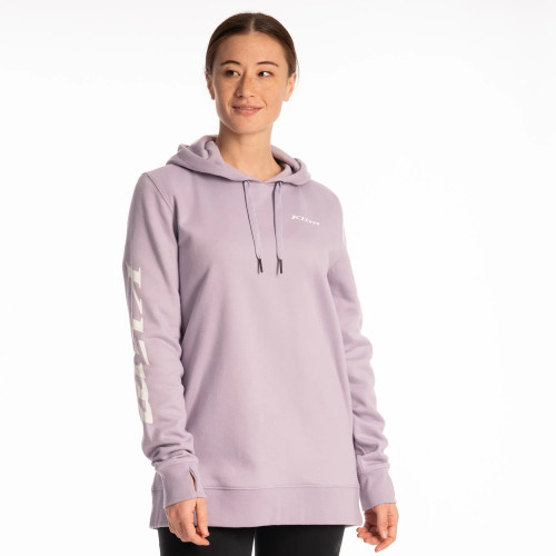Mariposa Long Pullover Hoodie Wisteria - White