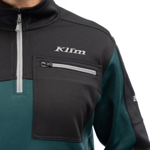 Glacier 1/4 Zip Dark Sea - Black