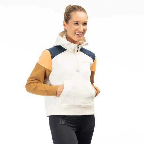 Huntley Pullover 1/4 Zip Crop Hoodie Papyrus - Golden Brown