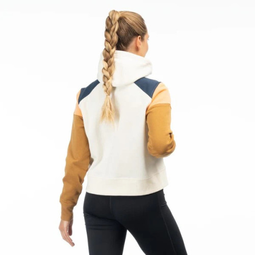 Huntley Pullover 1/4 Zip Crop Hoodie Papyrus - Golden Brown 2