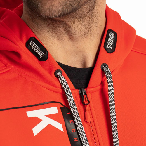 Barracks Hoodie Fiery Red - White