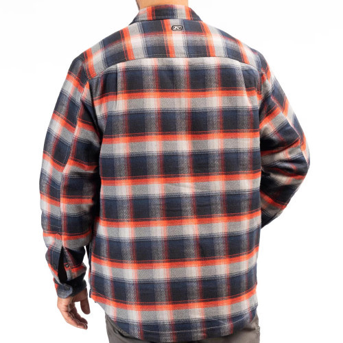 Bridger Fleece Lined Flannel Shirt Fiery Red - Imperial Blue