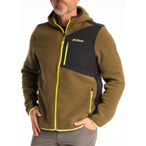 Teton Crest Fleece Hoodie Dark Olive - Black