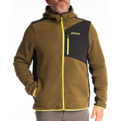 Teton Crest Fleece Hoodie Dark Olive - Black