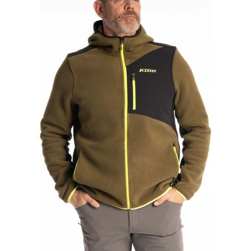 Teton Crest Fleece Hoodie Dark Olive - Black
