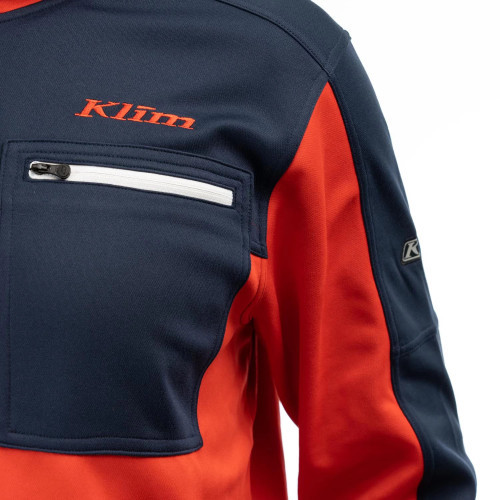 Glacier Hoodie Fiery Red - Dress Blues