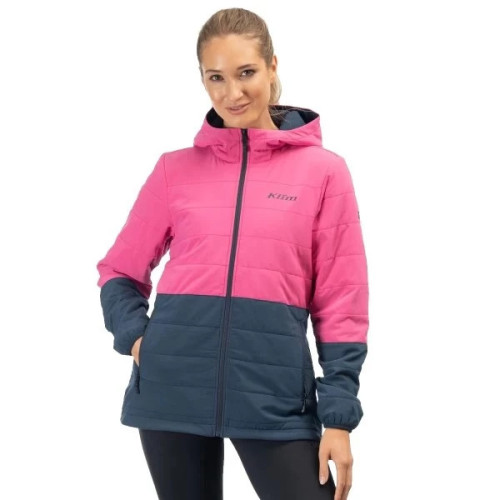 Soteria Insulated Hooded Jacket Punch Pink - Dress Blues