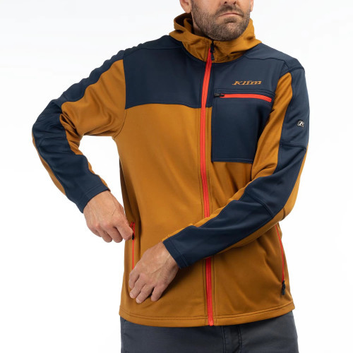 Glacier Hoodie Golden Brown - Dress Blues