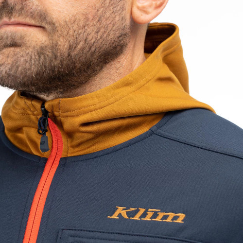 Glacier Hoodie Golden Brown - Dress Blues