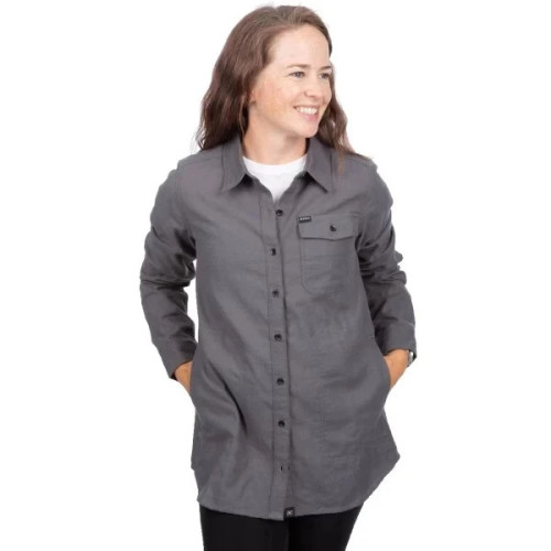 Kinsey Midweight Flannel Shirt Asphalt Heather
