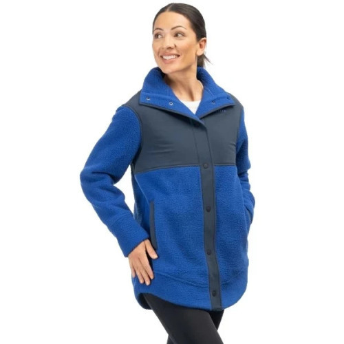 High Pile Mountain Fleece Jacket Mazarine Blue - Dress Blues