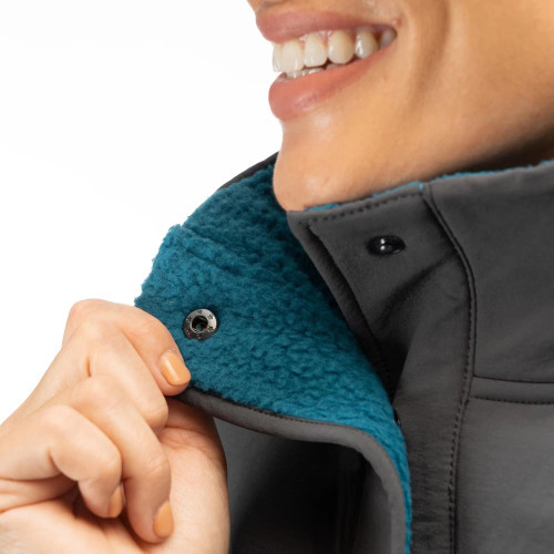 Mountain Sherpa Fleece Jacket Deep Lagoon - Electric Green