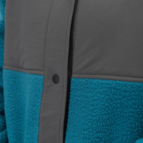 Mountain Sherpa Fleece Jacket Deep Lagoon - Electric Green