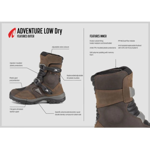 Forma Cizme Moto Adventure Low Dry Brown